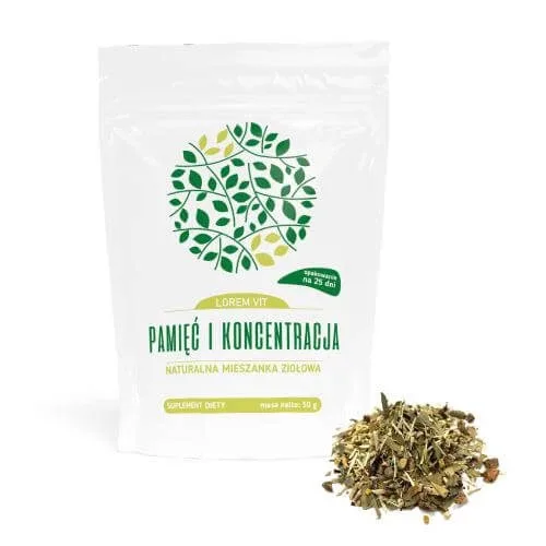 LOREM VIT Memorie și concentrare Amestec natural pe bază de plante, 50g Farmacia Verde Sanatatea — preț și oferte