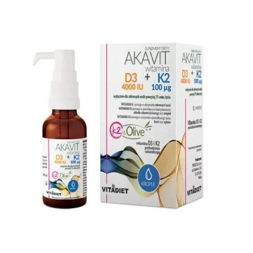 VITADIET Akavit Vitamina D3 4000 UI + K2 100 µg, 29.4ml — preț și oferte