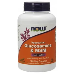 Now Foods Glucozamină & MSM Glucozamină, 120 capsule
