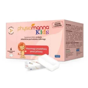 Physiomanna Kids Constipație cuburi dizolvabile pentru copii, 6 buc