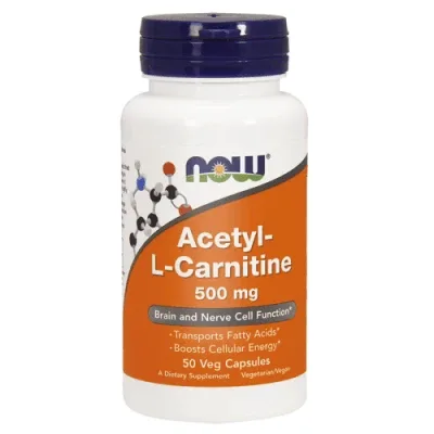Acetyl L-Carnitină NOW 500 mg, 50 caps NOW FOODS — preț și oferte