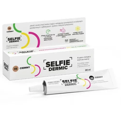 SelfieDermic cremă de față opacă mată 02 întunecată, 20ml SolPharm — preț și oferte