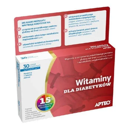 Vitamine pentru diabetici, 30 comprimate p.o.l. Synoptis — preț și oferte