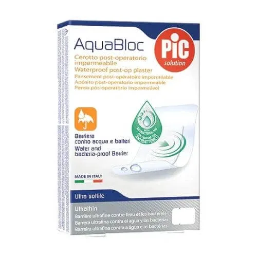 PIC AquaBloc Tencuială antibacteriană postoperatorie 10x8cm, 5 buc Sirowa — preț și oferte
