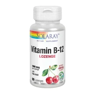 Solaray Vitamina B12 cu acid folic 1000 mcg- 90 comprimate sublinguale — preț și oferte