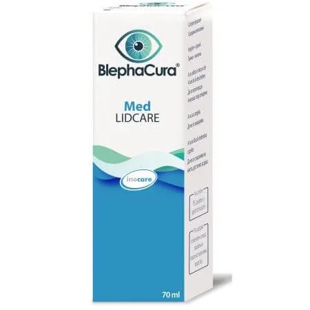 Solutie oftalmica pentru igiena zilnica BlephaCura Lidcare, 70 ml, Inocare Pharm — preț și oferte