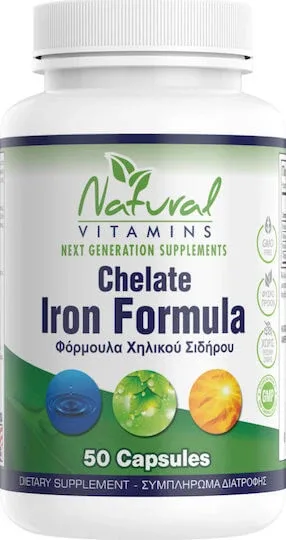Natural Vitamins Chelate Fier Formula 50 Capsule