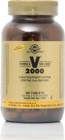 Solgar Formula VM-2000 Multivitamină pentru Energie & Întărirea Sistemului Imunitar 180 Tablete — preț și oferte