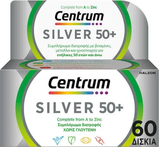 Centrum Silver 50+ Multivitamină pentru Întărirea Sistemului Imunitar 60 Tablete — preț și oferte