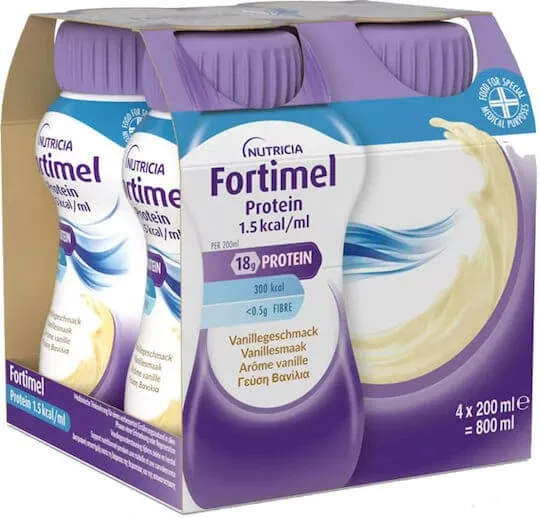 Nutricia Fortimel Protein 1.5kcal Supliment pentru Slăbire 4 x 50ml Vanilie — preț și oferte