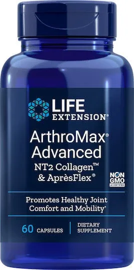 Life Extension ArthroMax Advanced NT2 Collagen & ApresFlex Supliment pentru Sănătatea Articulațiilor & Oaselor 60 capace — preț și oferte