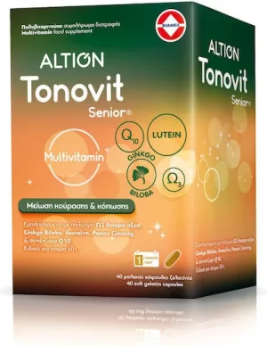 Altion Tonovit Senior Multivitamin Multivitamină pentru Energie potrivit pentru adulți 50+ 40 capace
