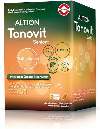 Altion Tonovit Senior Multivitamin Multivitamină pentru Energie potrivit pentru adulți 50+ 40 capace — preț și oferte