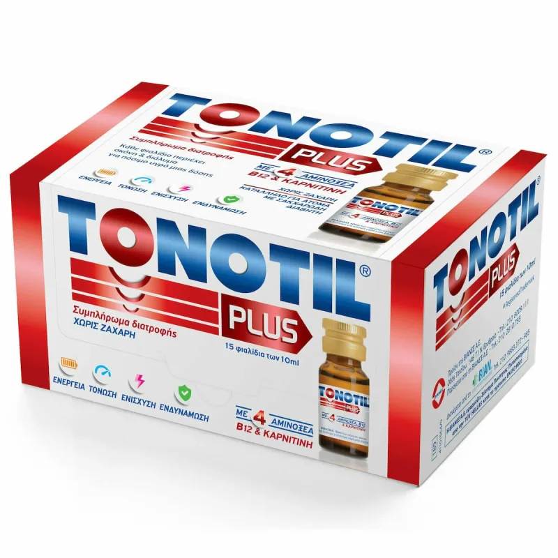 Tonotil Plus Multivitamine pentru Energie, 15 fiole x 10 ml, Vianex — preț și oferte