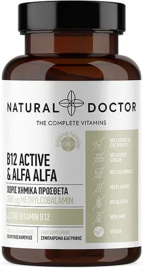 Natural Doctor B12 Active & Alfa Alfa Vitamina pentru Sănătatea Sistemului Nervos 120 capsule veget — preț și oferte