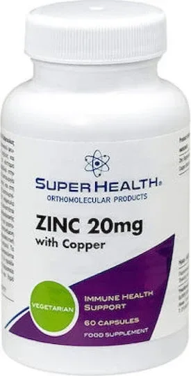 Super Health Zinc Cupru 20mg 60 Capsule — preț și oferte