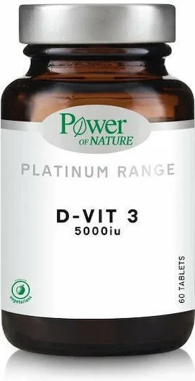 Power Health Platinum Range D-Vit 3 Vitamina pentru Întărirea Sistemului Imunitar & Sănătatea Oaselor 5000iu 60 Tablete