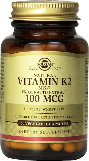 Solgar Vitamin K2 (MK-7) 100mcg Vitamina pentru Sănătatea Oaselor 100mcg 50 capsule veget