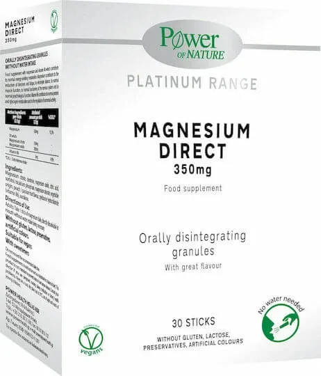 Power Of Nature Platinum Range Magneziu Direct 350mg 30 Plicuri — preț și oferte