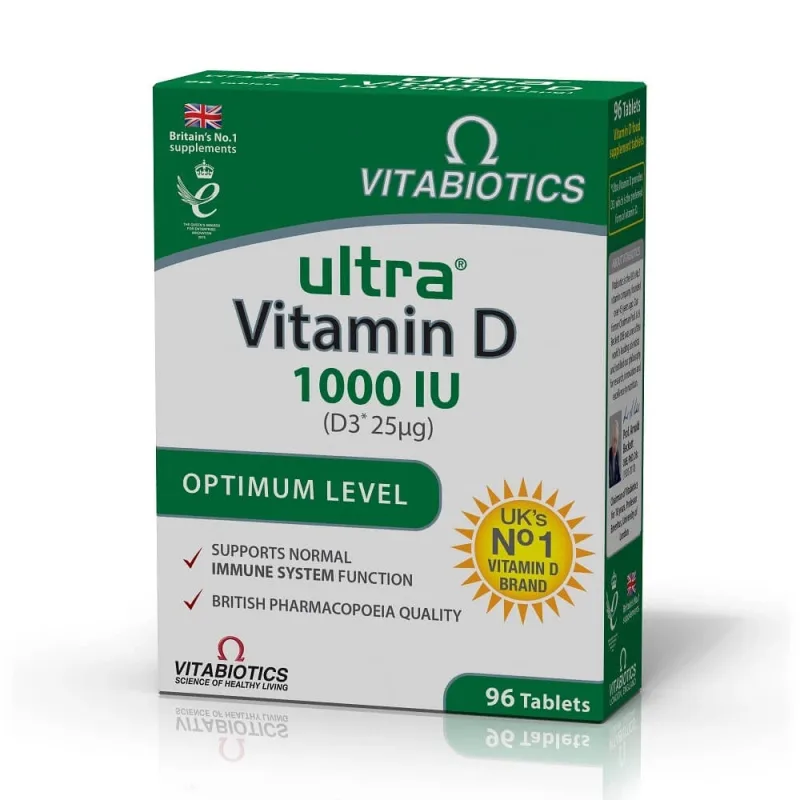 Ultra D-3 1000 IU, 96 tablete, Vitabiotics — preț și oferte