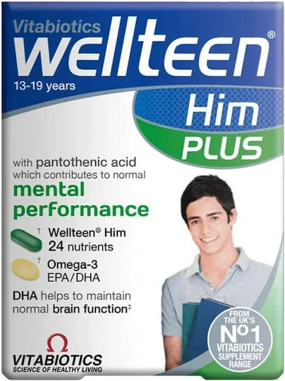 Vitabiotics Wellteen Him Plus Supliment pentru Memorie 56 file — preț și oferte