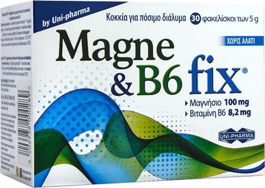 UNI-PHARMA Magne & B6 Fix 30 Plicuri Aromă Zmeură — preț și oferte