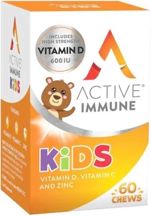 Active Iron Immune Kids Vitamin D, Vitamin C & Zinc Multivitamină pentru Întărirea Sistemului Imunitar 60 bomboane de jeleu