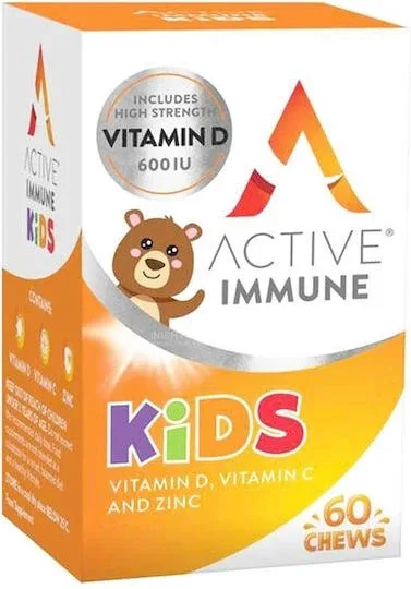 Active Iron Immune Kids Vitamin D, Vitamin C & Zinc Multivitamină pentru Întărirea Sistemului Imunitar 60 bomboane de jeleu — preț și oferte