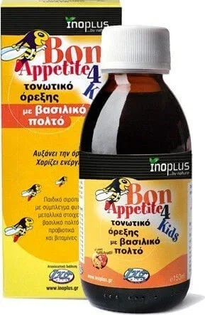 Ino Plus Bon Appetite For Kids Multivitamină pentru Energie, Întărirea Sistemului Imunitar & Sistemul Nervos 150ml