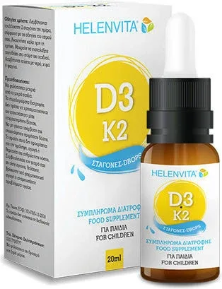 Helenvita D3-K2 Drops Vitamina pentru Întărirea Sistemului Imunitar & Sănătatea Oaselor 200iu 20ml — preț și oferte
