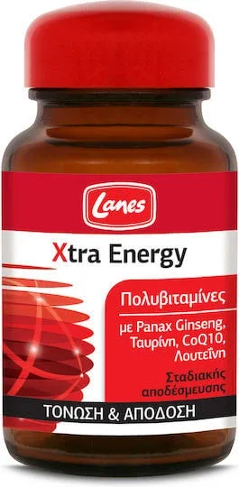 Lanes Xtra Energy Multivitamină pentru Energie 30 Tablete
