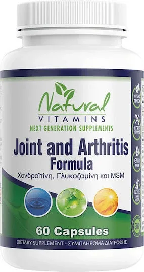 Natural Vitamins Joint Arthritis Pain Formula Supliment pentru Sănătatea Articulațiilor & Oaselor 60 capace