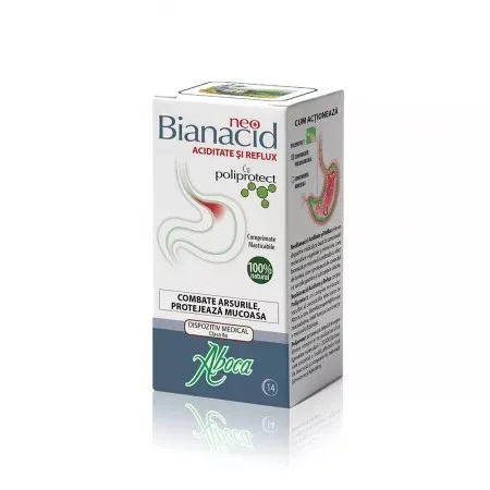 NeoBianacid pt aciditate si reflux gastric, 14 buc, Aboca — preț și oferte