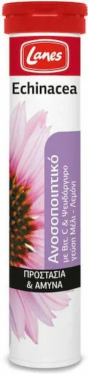 Lanes Echinacea Vitamin C Vitamina pentru Întărirea Sistemului Imunitar, Pielea & Acțiune Antioxidantă 135mg Miere de lămâie 20 file de ef