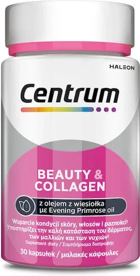 Centrum Beauty & Collagen Multivitamină cu Ulei de Luminița Nopții & Colagen pentru Părul, Pielea & Unghiile 30 softgels — preț și oferte