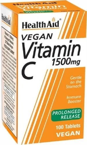 Health Aid Vitamin C Bioflavonoids 1500mg 30 tabs Vitamina pentru Întărirea Sistemului Imunitar, Pielea & Acțiune Antioxidantă 1500mg 30 x 1 tablete