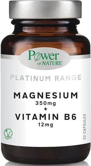 Power Of Nature Platinum Range Magneziu 350mg + Vitamina B6 12mg 30 capsule — preț și oferte