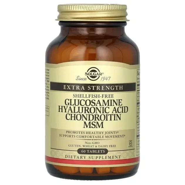 Solgar Meta-Flex Glucosamine Hyaluronic Acid Chondroitin Msm Shellfish Free Supliment pentru Sănătatea Articulațiilor & Oaselor 60 file — preț și oferte