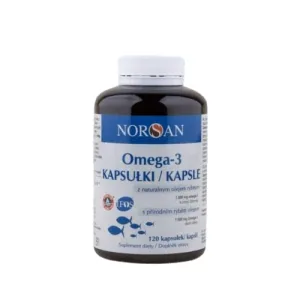 Norsan Omega-3 cu ulei natural de pește (1500 mg), 120 capsule