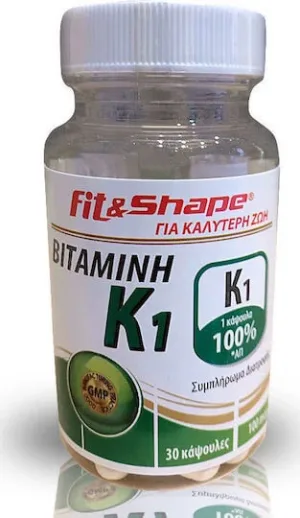 Fit & Shape Vitamina K1 Vitamina pentru Sănătatea Oaselor 100mg 30 capace