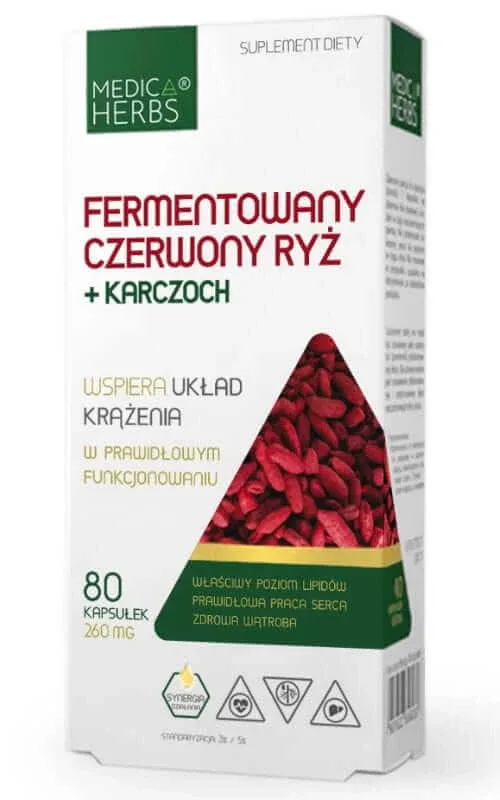 Orez roșu fermentat + anghinare 80 caps Medica Herbs — preț și oferte