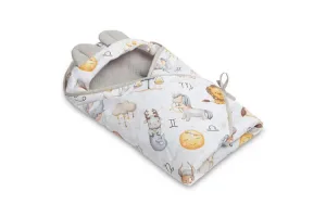 Scutece din muselină 90X90Cm Zodiac gri pentru scaun auto 0-13Kg