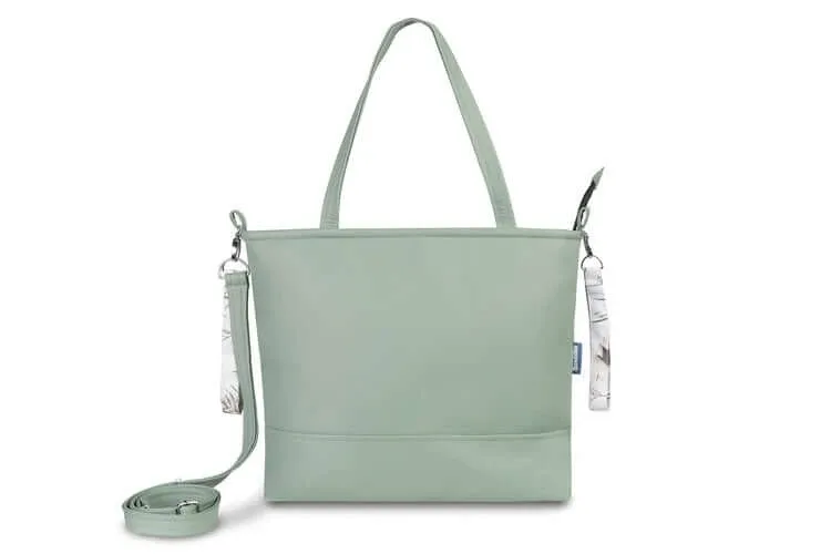 Geantă din piele artificială Olive Cranes Sensillo — preț și oferte