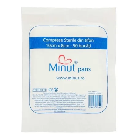 Comprese sterile taiate 10/8cm MINUT — preț și oferte