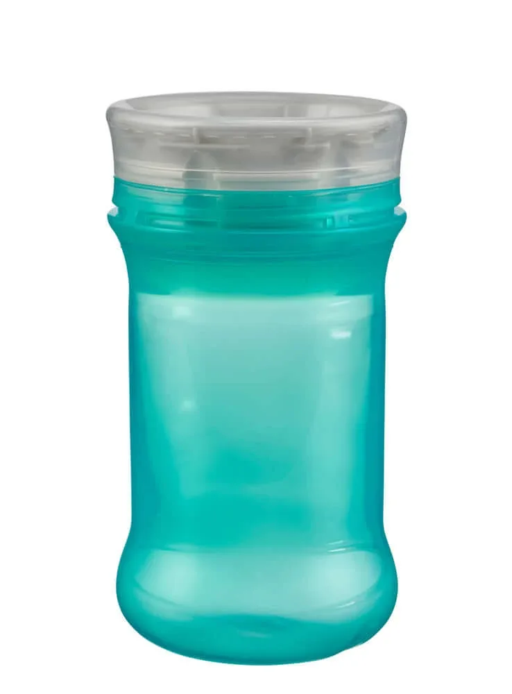 Ceașcă care nu se varsă cu ceașcă moale din silicon Sippy Cup 360° Green Vital Baby — preț și oferte