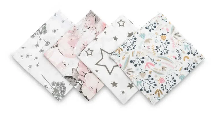 Pachet de 4 scutece pentru scuipat - roz 35X35 — preț și oferte