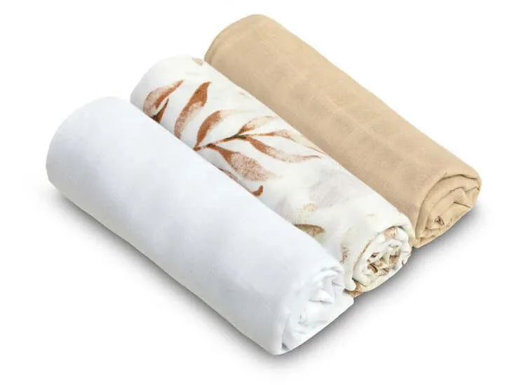 Scutece din muselină 3 bucăți - bej 70X80 — preț și oferte