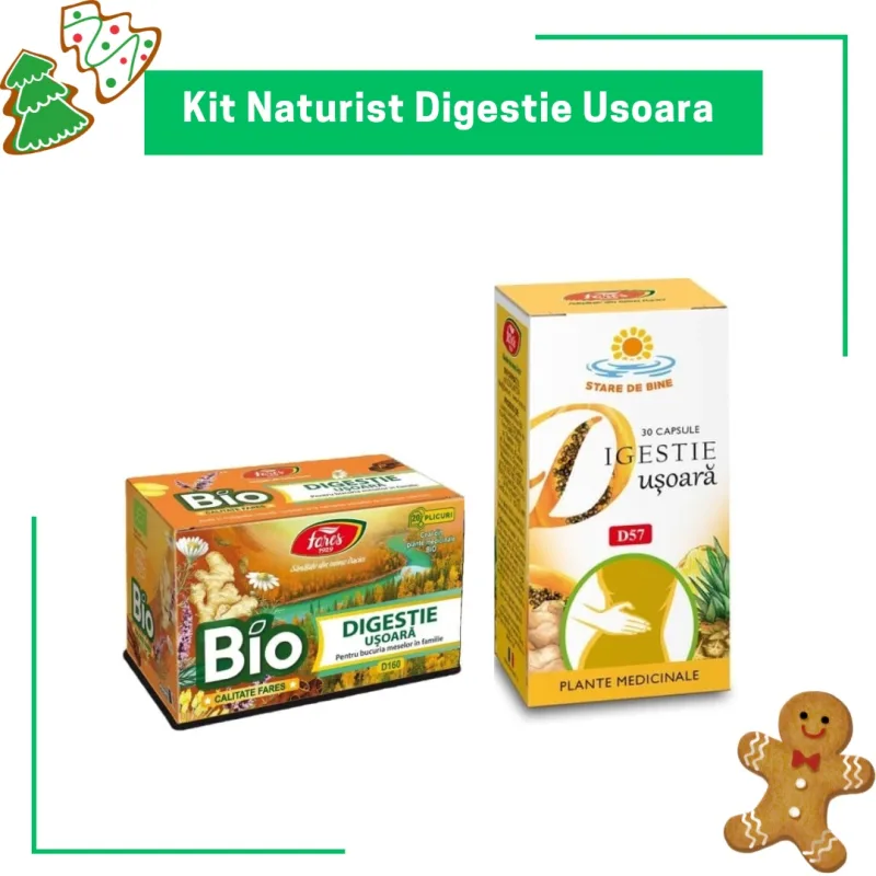 Kit Naturist Digestie Usoara – Editie de Sarbatori Kituri recomandate de farmacisti — preț și oferte