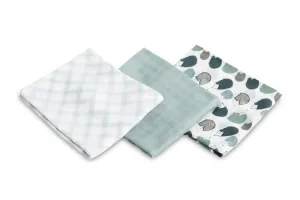 Scutece din bambus 3 bucăți Arici albastru 70X80 Sensillo