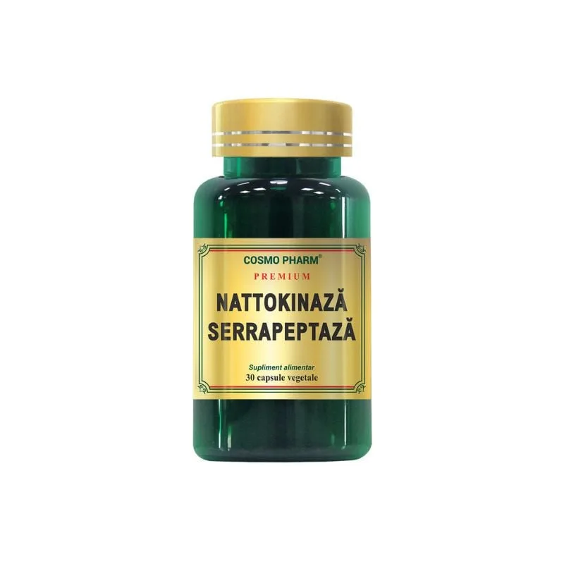 Cosmopharm Premium Nattokinaza Serrapeptaza, 30 capsule — preț și oferte